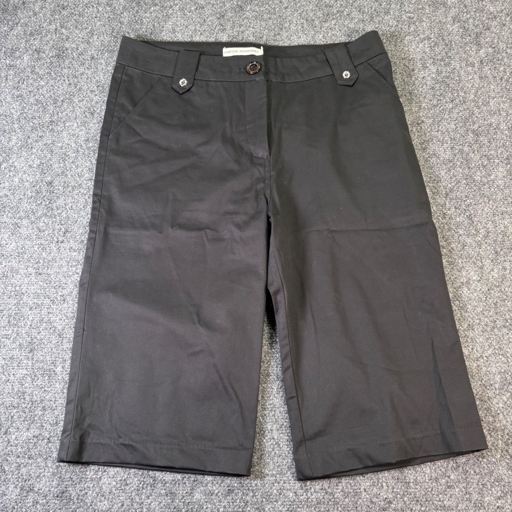 Carter Humphrey Bermuda Shorts Womens Size 8 Black Knee Length Classic Excellent